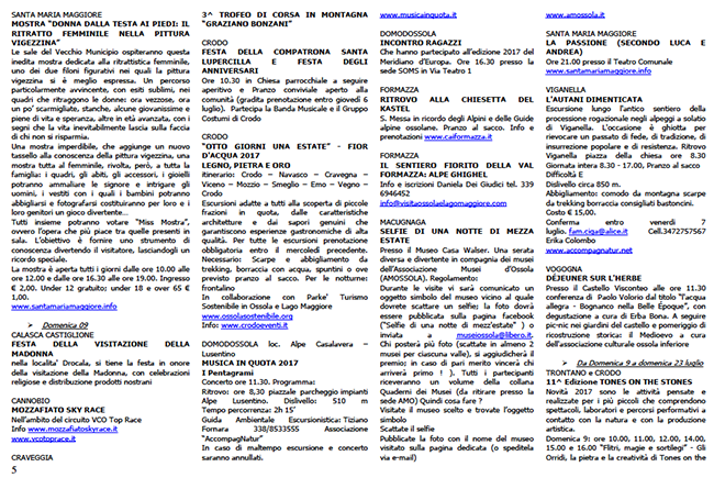 eventi in ossola weekend 7 luglio 2017 Schermata 2017 07 06 alle 16.20.16