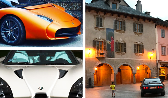 Piazza Mercato protagonista con i bolidi della Zagato. Le foto sul volume della carrozzeria