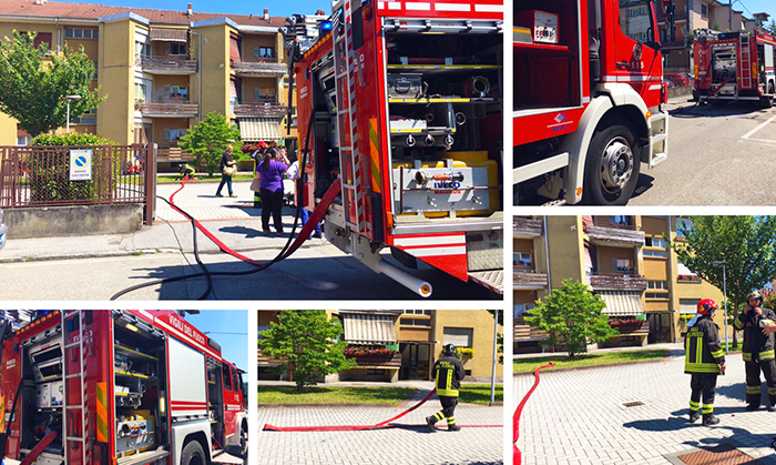 Incendio in una cantina di un condominio domese, arrivano i vigili del fuoco
