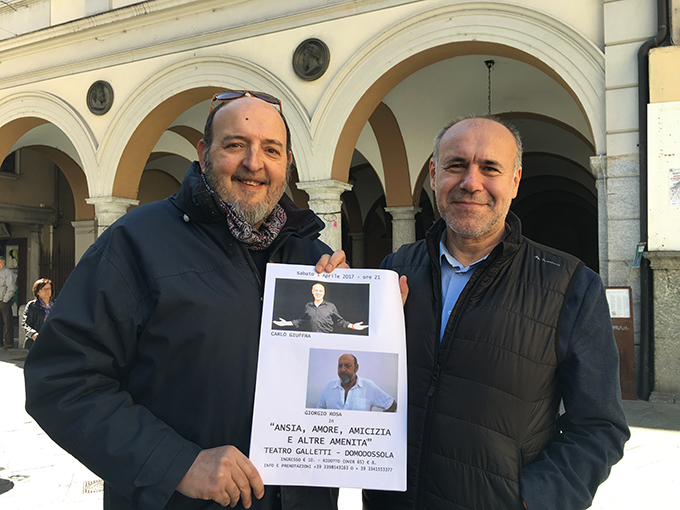 “Ansia, amore, amicizia e altre amenità” con Carlo Giuffra e Giorgio Rosa a Teatro Galletti 