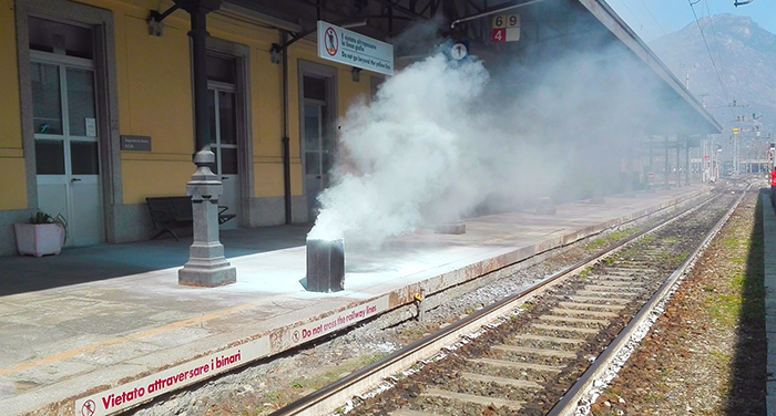 Allarme per del fumo in stazione a Domo, ma è un'esercitazione