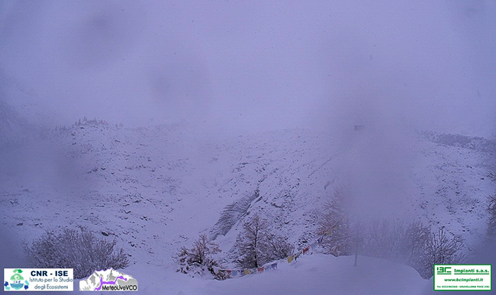 Ecco la prima neve sulle cime ossolane! Pioggia in pianura