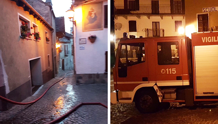 Incendio in un appartamento di Buttogno, ingenti danni