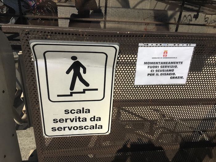 Domo: ancora fuori uso il servoscala del movicentro