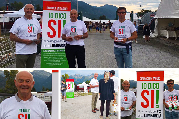 Vco in Lombardia, partito il volantinaggio all'esterno della Sagra della patata. Video