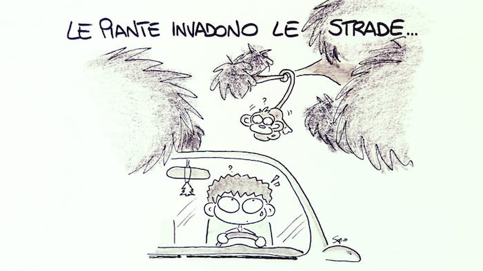 Una jungla o una strada? Ecco la nuova vignetta di Sapo  