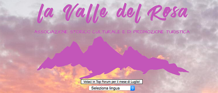 Il forum “Valle del Rosa” diventa "Associazione Storico Culturale e di promozione turistica”
