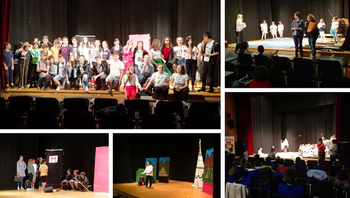 Giovani studenti attori sul palco del Galletti per la 1^ rassegna teatrale "Domus in Fabula"