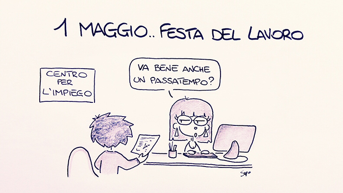 La vignetta di Sapo per la festa dei lavoratori