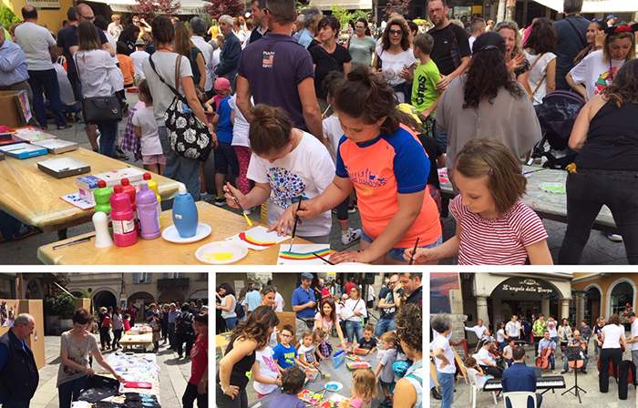 "SofiAmo" in piazza Mercato, tantissimi per ricordare con l'arte una persone speciale. Video