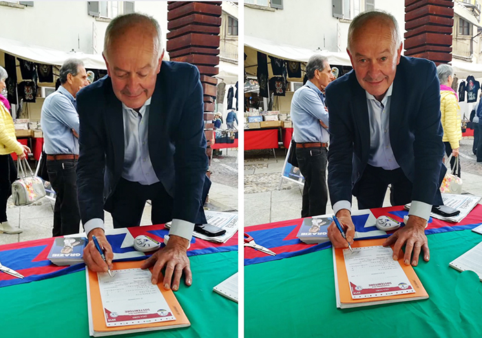 L'ex senatore Valter Zanetta prende la tessera della Lega. Video