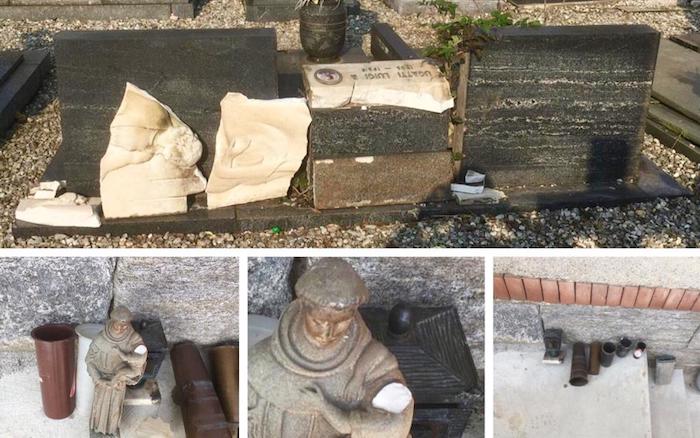 Il vandalo del cimitero colpisce ancora, CC vicini a inchiodarlo  