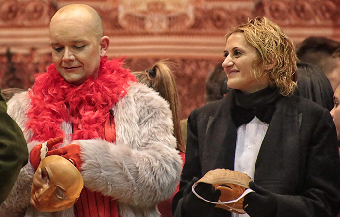Francesca Veia e Marco Bonacci l'Arlori e la Zecra 2019. Grande festa per il 20° del Comitato Carnevale di Villa