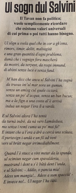 poesia salvini tavan