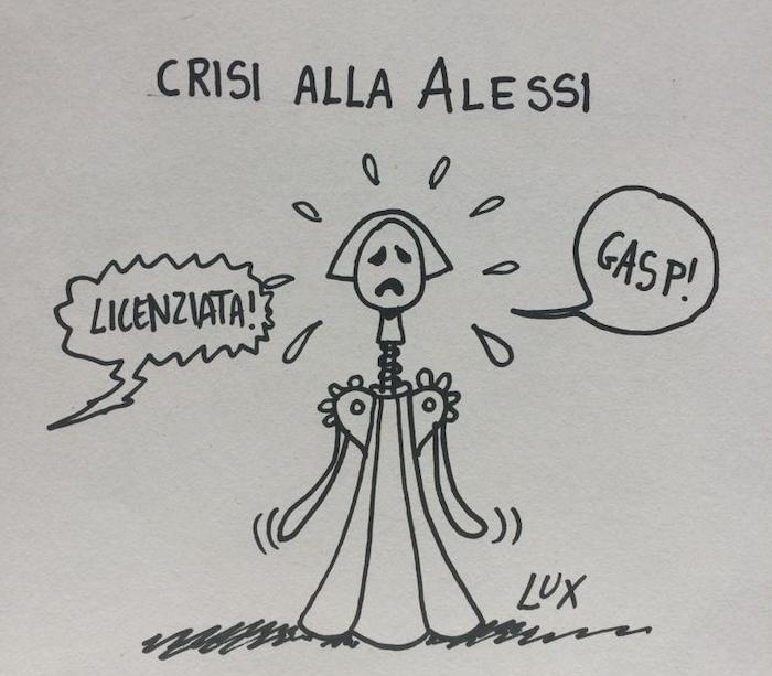 La questione Alessi nella nuova vignetta di Carlo Lux 