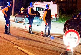 b polizia posto blocco