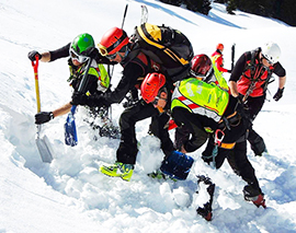 corta soccorso neve valanga