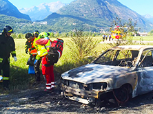 corta auto incendio masera suicidio