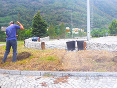 corta rotonda lavori villa operaio