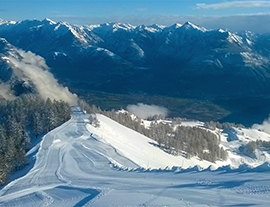 corta domobianca pista neve