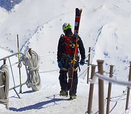 corta sci sciatore piedi