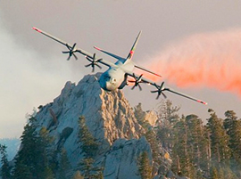 corta canadair incendio montagna