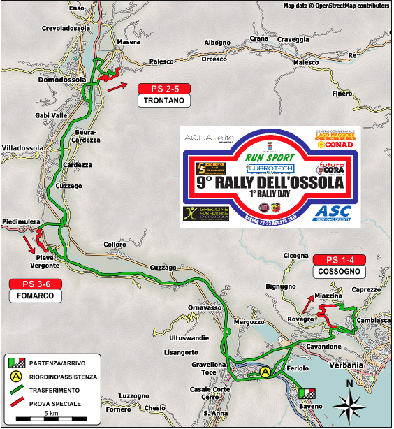 piantina prove ps 9 rally ossola vallino