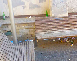 corta degrado panchina