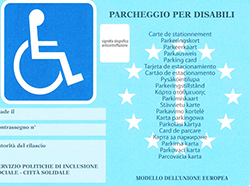 corta parcheggio blu disabili