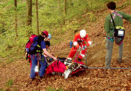 corta soccorso barella bosco