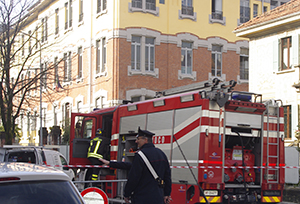 scuole milani incendio vigili fuoco